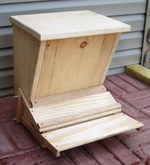 Treadle Chicken Feeder