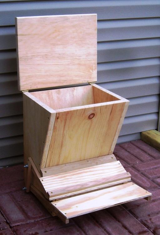 Treadle Chicken Feeder