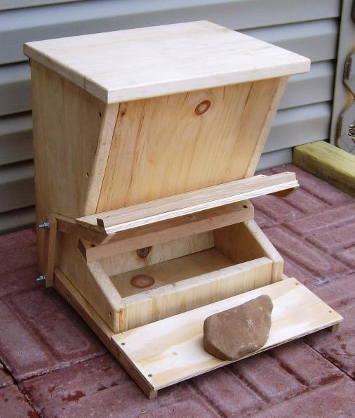 Treadle Chicken Feeder