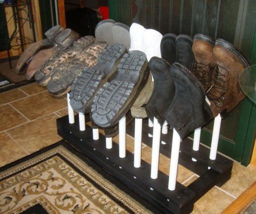 Free Boot Rack Plans - How to Build A Boot Rack or Shoe Rack