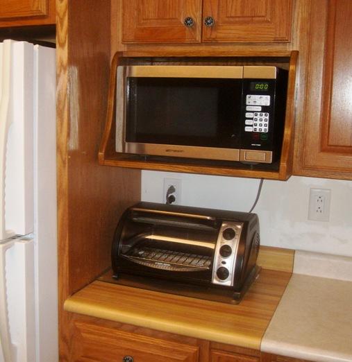 Wood Microwave Shelf Plans PDF Plans
